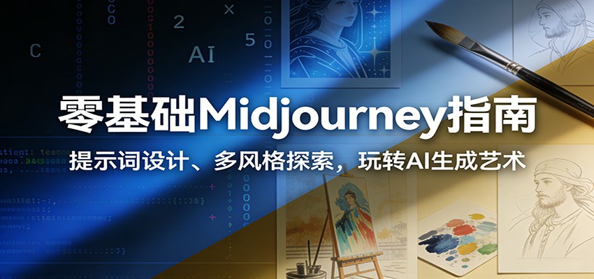 零基础Midjourney指南：提示词设计、多风格探索，玩转AI生成艺术-皮皮网创