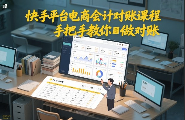 快手平台电商会计对账课程，手把手教你做对账-皮皮网创