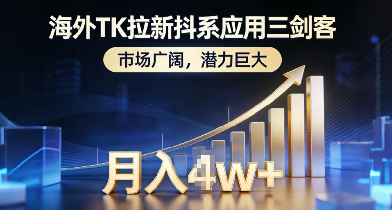 海外TK拉新抖系应用三剑客，市场广阔，潜力巨大，月入1w+-皮皮网创
