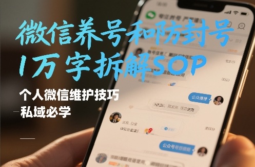 微信养号和防封号1万字拆解SOP,个人微信维护技巧,私域必学【文档】-皮皮网创