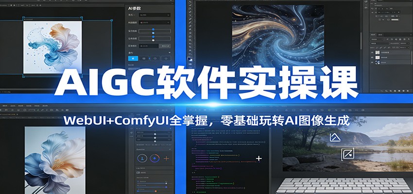 AIGC软件实操课:WebUI+ComfyUI全掌握,零基础玩转AI图像生成-皮皮网创