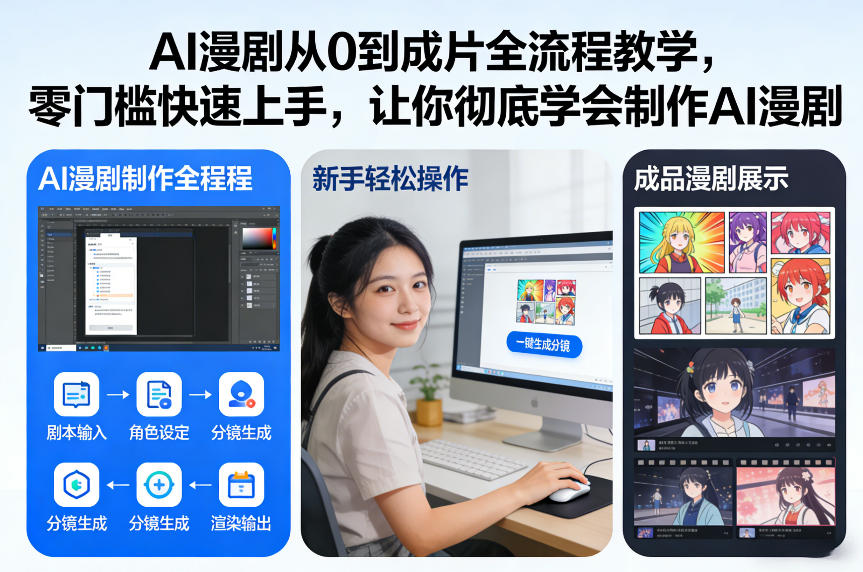 AI漫剧从0到成片全流程教学，零门槛快速上手，让你彻底学会制作AI漫剧【保姆级教程】-皮皮网创