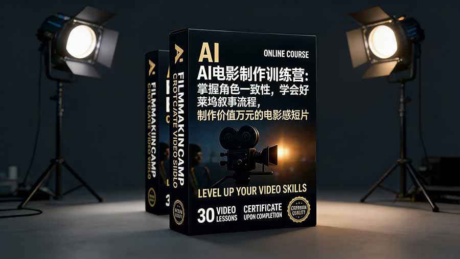 AI电影制作训练营:掌握角色一致性,学会好莱坞叙事流程,制作价值万元的电影感短片-皮皮网创