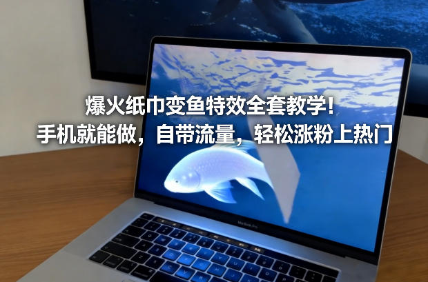 爆火纸巾变鱼特效全套教学！手机就能做，自带流量，轻松涨粉上热门-皮皮网创