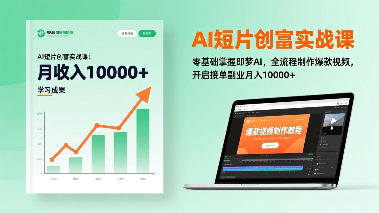 AI短片创富实战课：零基础掌握即梦AI，全流程制作爆款视频，开启接单副业月入10000+(更新-皮皮网创