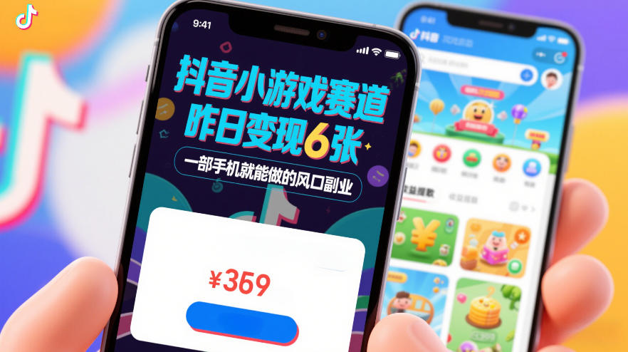 抖音小游戏赛道,昨日变现600+,零基础一部手机就能做的风口副业【揭秘】-皮皮网创