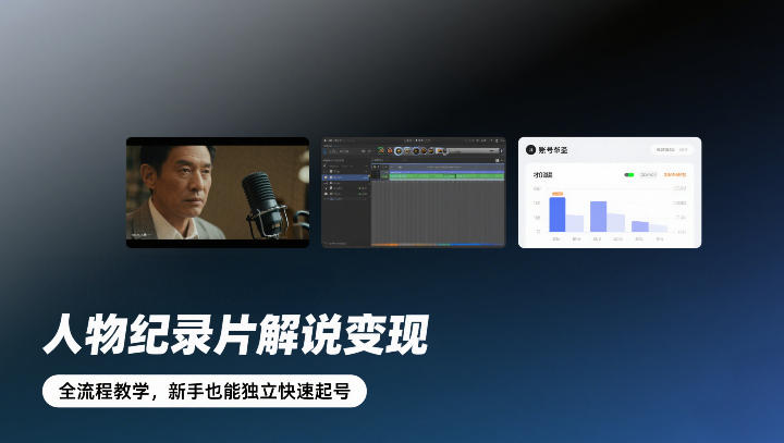 人物纪录片解说变现,全流程教学,新手也能独立快速起号-皮皮网创