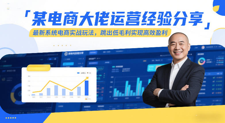 某电商大佬运营经验分享，最新系统电商实战玩法，跳出低毛利实现高效盈利-皮皮网创