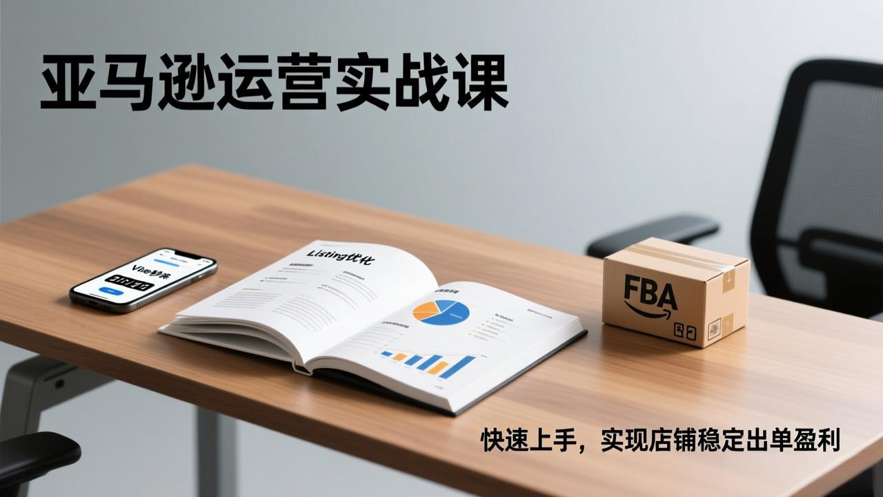 亚马逊运营实战课，Listing优化、Vine秒杀、FBA发货，快速上手，实现店铺稳定出单盈利-皮皮网创