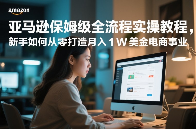 亚马逊保姆级全流程实操教程，新手如何从零打造月入1W美金电商事业-皮皮网创