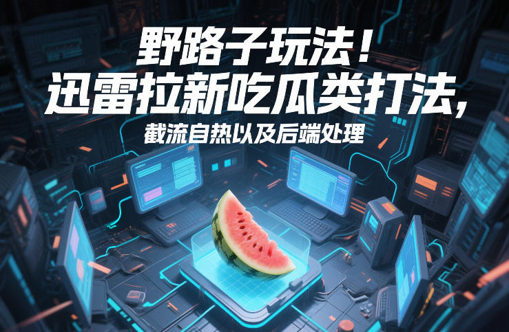 野路子玩法!迅雷拉新吃瓜类打法,截流自热以及后端处理-皮皮网创