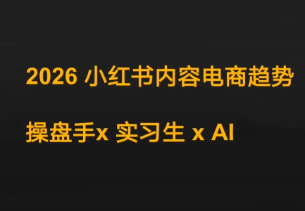 迪安·2026小红书内容电商趋势操盘手x实习生xAI-皮皮网创