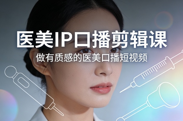医美IP口播剪辑课，做有质感的医美口播短视频-皮皮网创