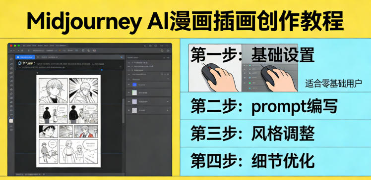 利用Midjourney AI人工智能轻松创作漫画插画教程，零基础创作完整漫画插画-皮皮网创