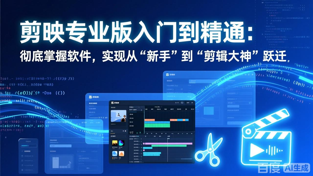 剪映专业版入门到精通：彻底掌握软件，实现从“新手”到“剪辑大神”跃迁-皮皮网创