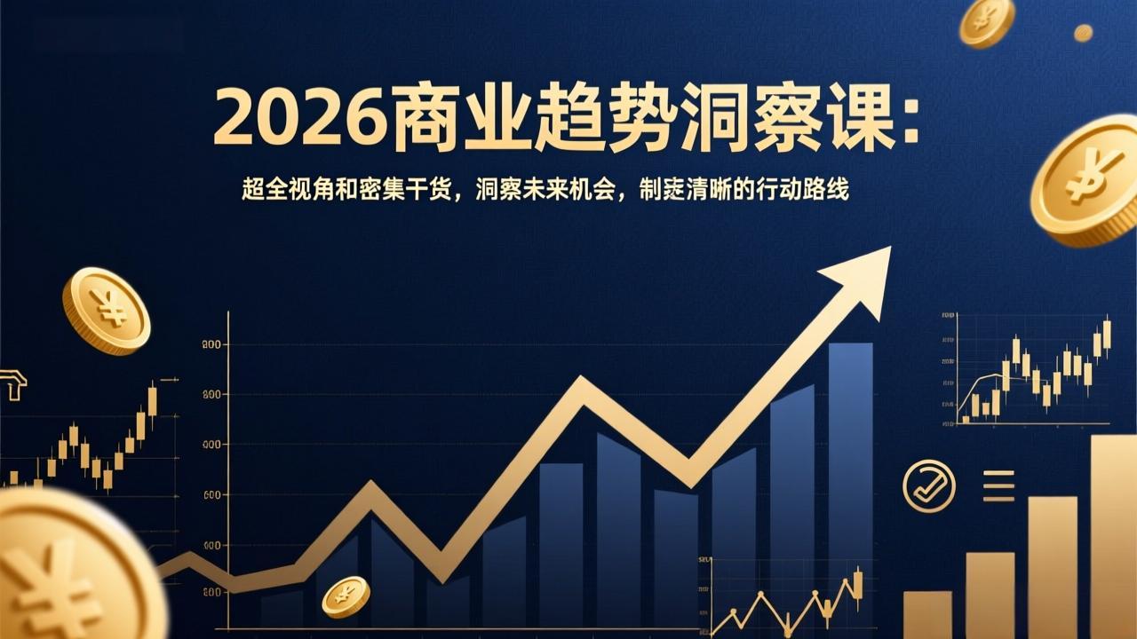 2026商业趋势洞察课：超全视角和密集干货，洞察未来机会，制定清晰的行动路线-皮皮网创