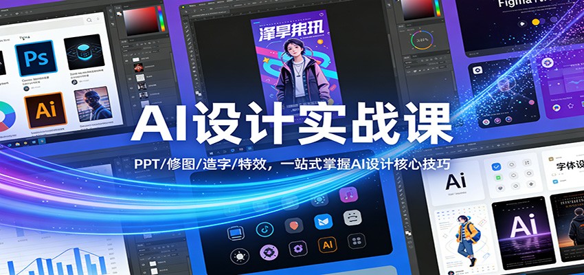AI设计实战课：PPT/修图/造字/特效，一站式掌握AI设计核心技巧-皮皮网创