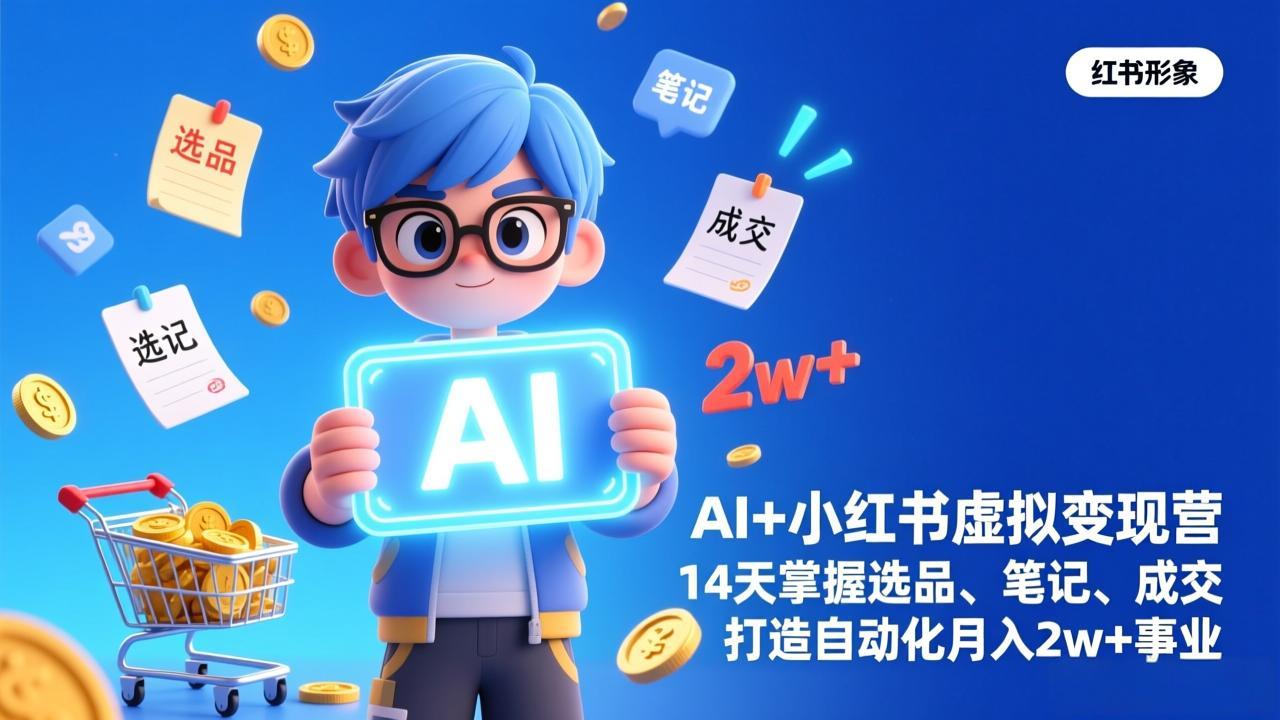 AI+小红书虚拟变现营(完结-皮皮网创