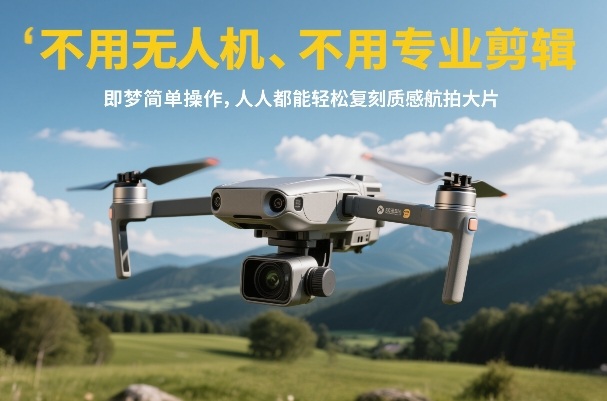 不用无人机、不用专业剪辑，即梦简单操作，人人都能轻松复刻质感航拍大片-皮皮网创