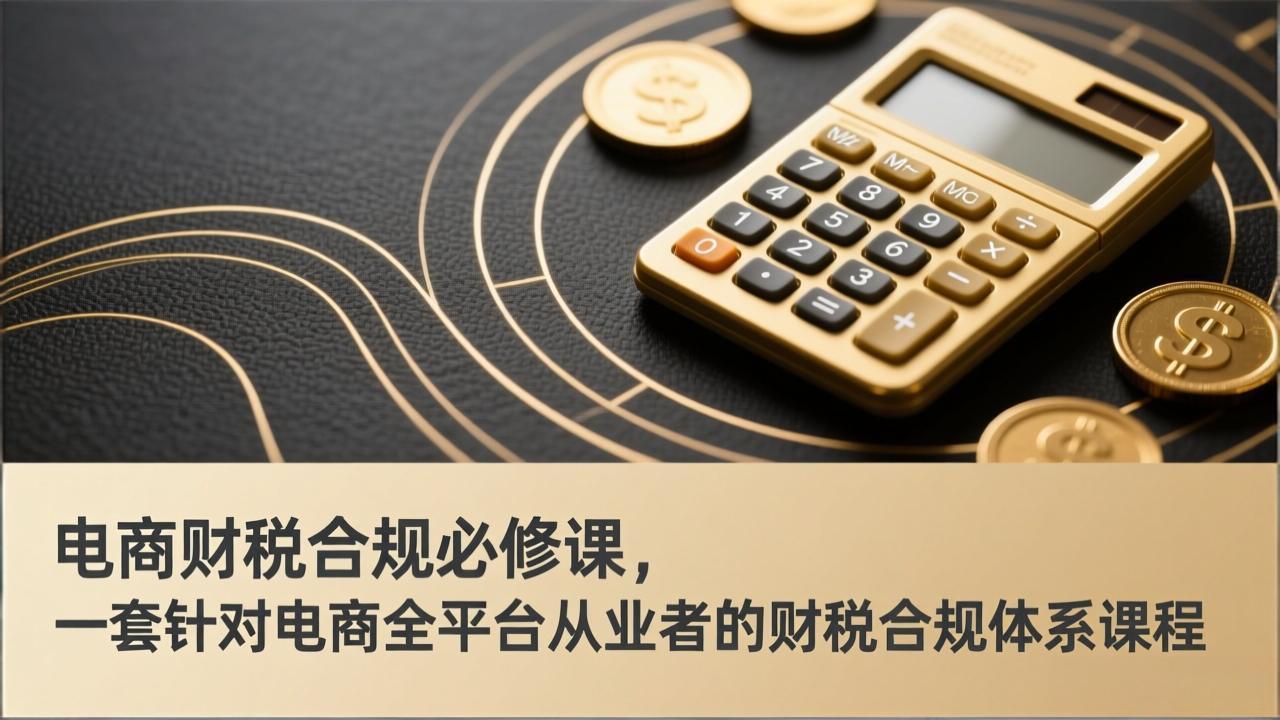电商财税合规必修课，是一套针对电商全平台从业者的财税合规体系课程-皮皮网创