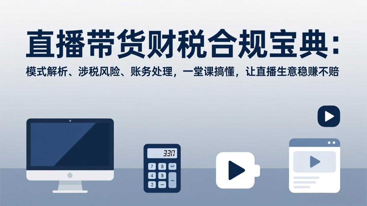 直播带货财税合规宝典：模式解析、涉税风险、账务处理，一堂课搞懂，让直播生意稳赚不赔-皮皮网创