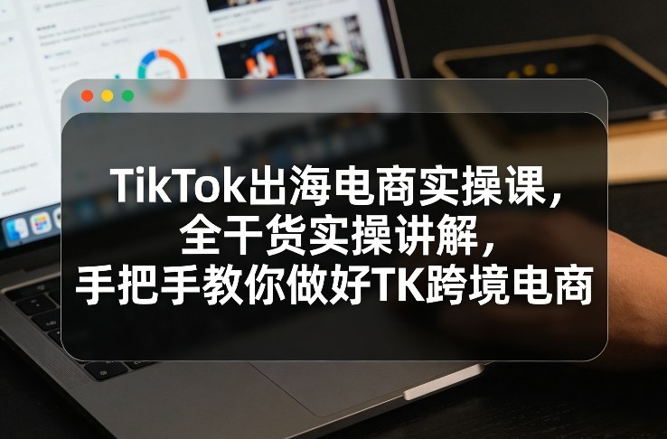 TikTok出海电商实操课，全干货实操讲解，手把手教你做好TK跨境电商-皮皮网创