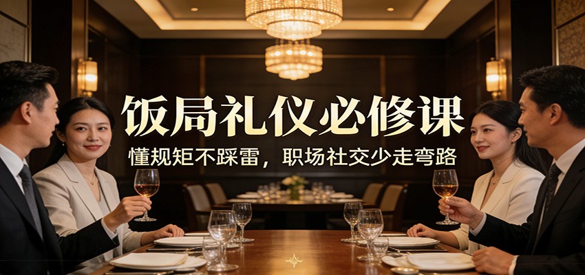 公众号收费文章：《饭局礼仪必修课：懂规矩不踩雷，职场社交少走弯路》-皮皮网创