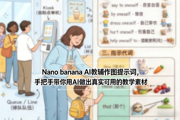 Nano banana AI教辅作图提示词，手把手带你用AI做出真实可用的教学素材-皮皮网创