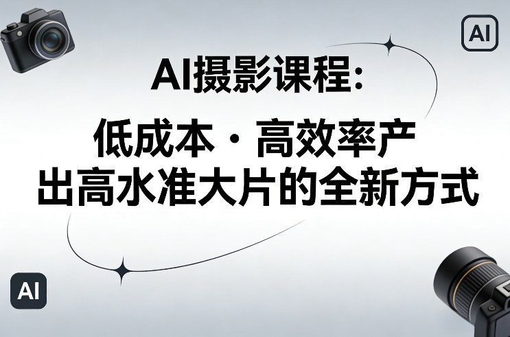 AI摄影课程，低成本高效率产出高水准大片的全新方式-皮皮网创