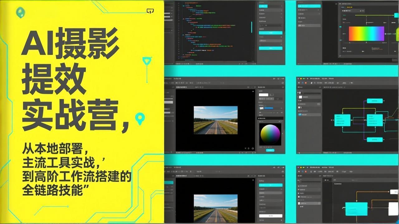 AI+摄影提效实战营，从本地部署，主流工具实战，到高阶工作流搭建的全链路技能-皮皮网创