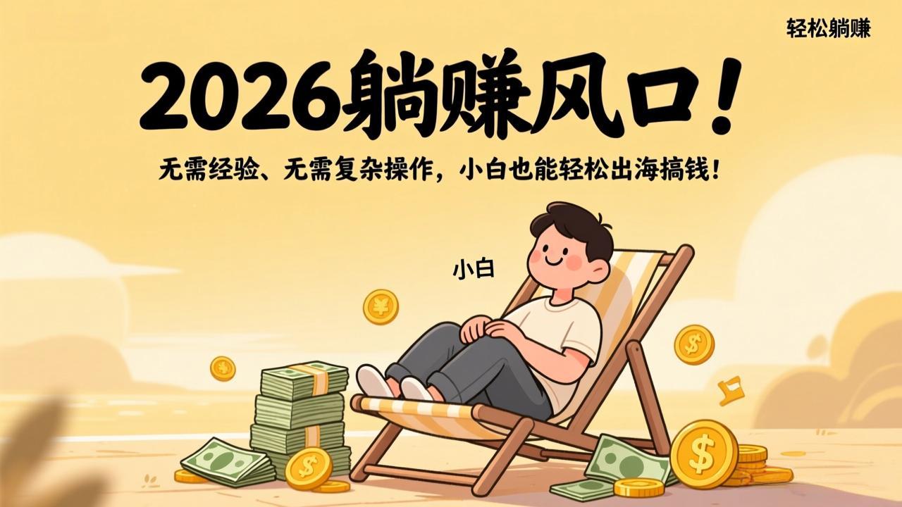2026躺赚风口！无需经验、无需复杂操作，小白也能轻松出海搞钱！-皮皮网创