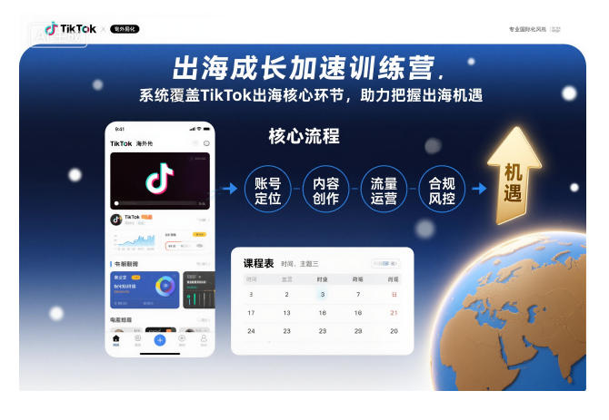 出海成长加速训练营，系统覆盖TikTok出海核心环节，助力把握出海机遇(更新)-皮皮网创