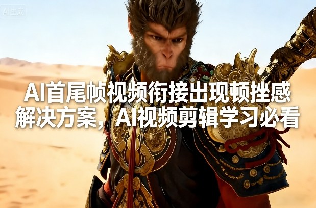 AI首尾帧视频衔接出现顿挫感解决方案,AI视频剪辑学习必看-皮皮网创