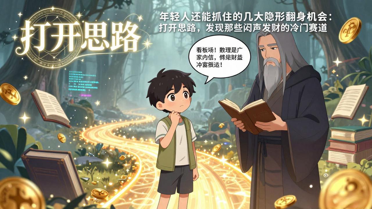 付费文1+2：年轻人还能抓住的几大隐形翻身机会：打开思路，发现那些闷声发财的冷门赛道-皮皮网创