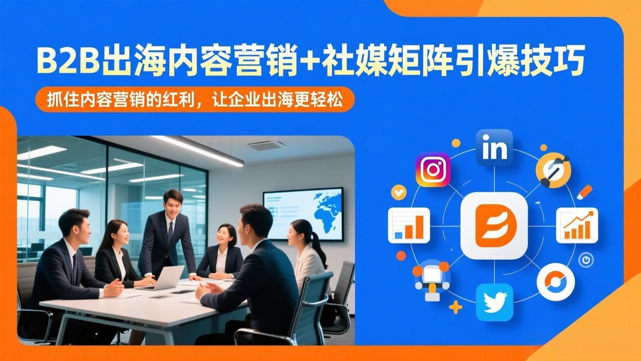 B2B出海内容营销+社媒矩阵引爆技巧：抓住内容营销的红利，让企业出海更轻松-皮皮网创