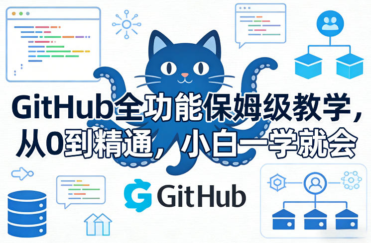 GitHub全功能保姆级教学,从0到精通,小白一学就会-皮皮网创