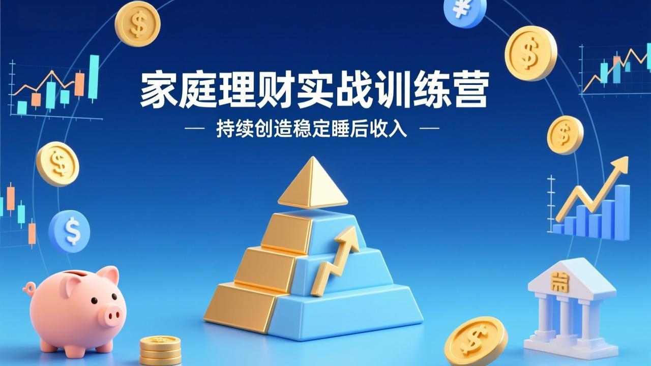 家庭理财实战训练营：从0到1建体系，三阶进阶层层递进，助你持续创造稳定睡后收入-皮皮网创