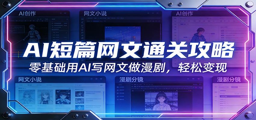 AI短篇网文通关攻略：零基础用AI写网文做漫剧，轻松变现-皮皮网创