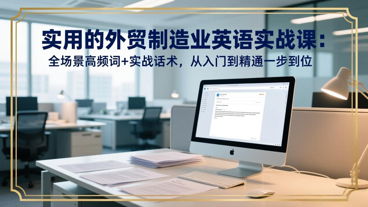 实用的外贸制造业英语实战课:全场景高频词+实战话术,从入门到精通一步到位-皮皮网创