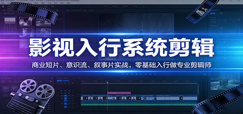 影视系统剪辑，商业短片、意识流、叙事片实战，零基础入行做专业剪辑师-皮皮网创