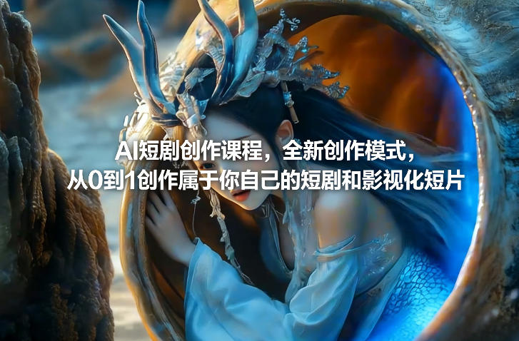 AI短剧创作课程，全新创作模式，从0到1创作属于你自己的短剧和影视化短片-皮皮网创