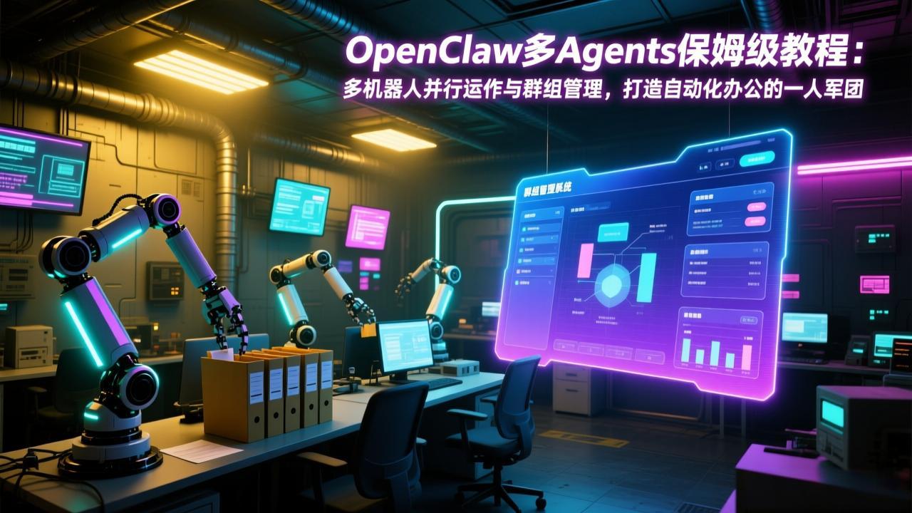 OpenClaw多Agents保姆级教程：多机器人并行运作与群组管理，打造自动化办公的一人军团-皮皮网创