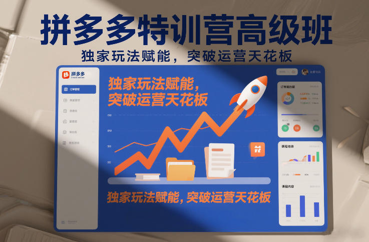 拼多多特训营高阶班，独家玩法赋能，突破运营天花板(更新26年3月)-皮皮网创