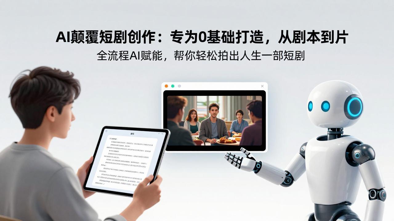 AI颠覆短剧创作：专为0基础打造，从剧本到成片全流程AI赋能，帮你轻松拍出人生第一部短剧-皮皮网创