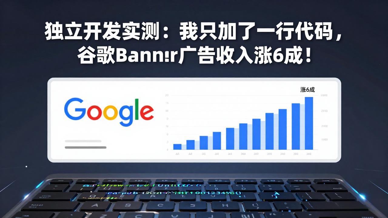 付费文章：独立开发实测：我只加了一行代码，谷歌Banner广告收入涨6成！-皮皮网创