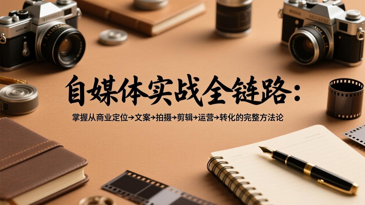 自媒体实战全链路:掌握从商业定位→文案→拍摄→剪辑→运营→转化的完整方法论-皮皮网创