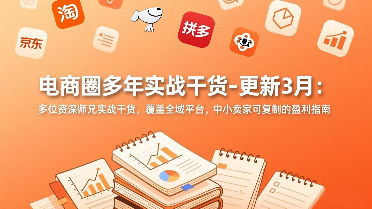 电商圈多年实战干货-更新3月：多位资深师兄实战干货，覆盖全域平台，中小卖家可复制的盈利指南-皮皮网创