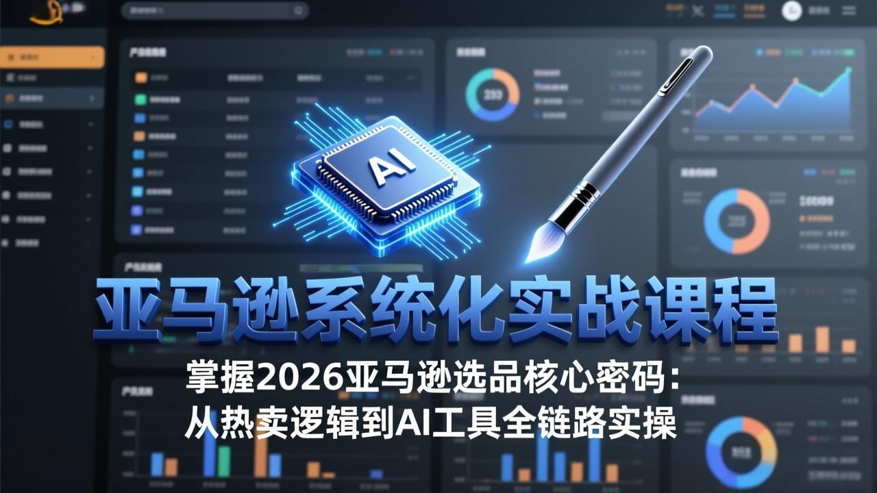 亚马逊系统化实战课-更新3月：2026最新选品方法论，从热卖原因分析到AI作图，提升选品成功率-皮皮网创