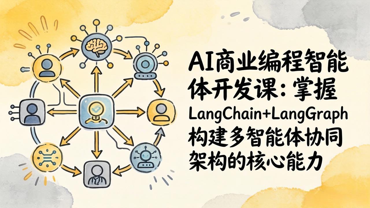 AI商业编程智能体开发课：掌握LangChain+LangGraph构建多智能体协同架构的核心能力-皮皮网创