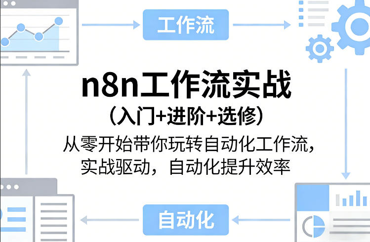 n8n工作流实战(入门+进阶+选修)从零开始带你玩转自动化工作流，实战驱动，自动化提升效率-皮皮网创